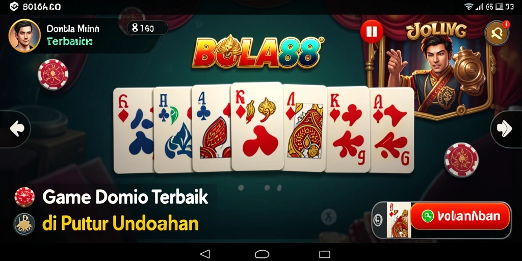 Tampilan menarik dari gameplay BOLA88 dengan grafis Domino yang menawan.