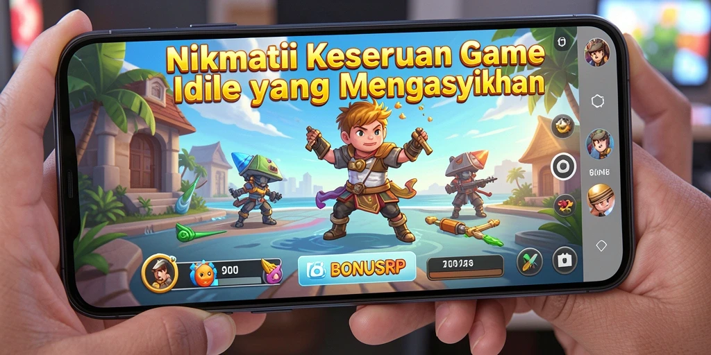 Tampilan gameplay Idle BONUSRP yang menyenangkan dan mengasyikkan.