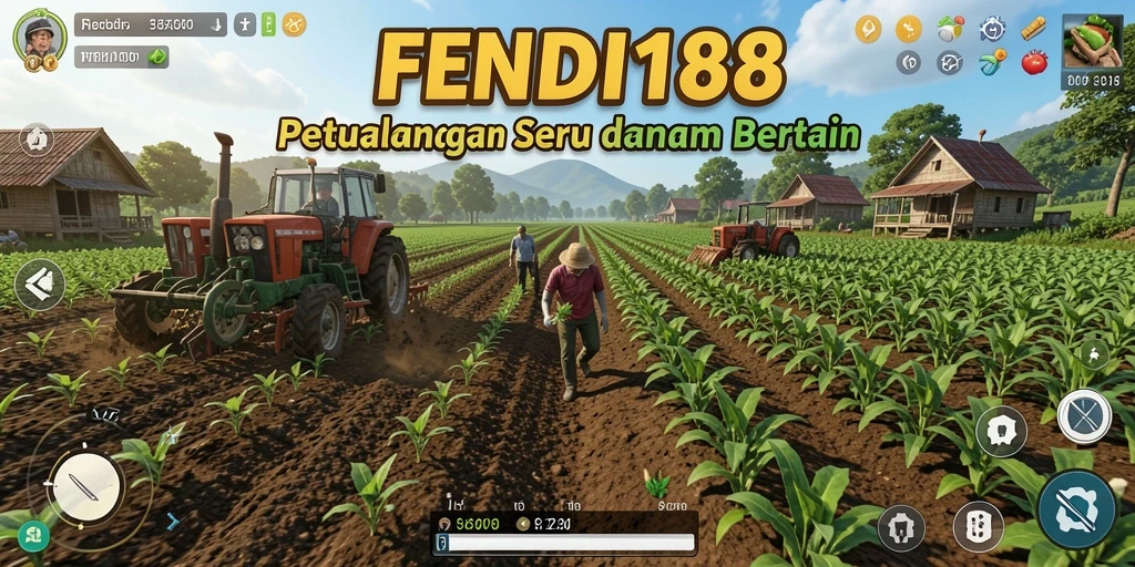 Screenshot utama FENDI188 menunjukkan keseruan bertani.