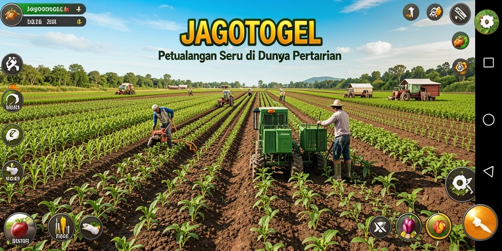 Screenshot gameplay JAGOTOGEL menampilkan aktivitas bertani yang menyenangkan.