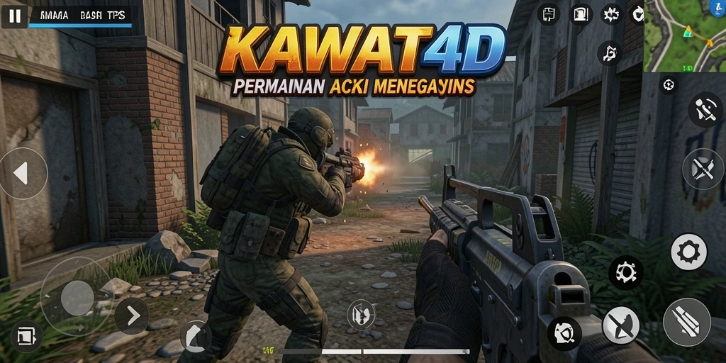 Gameplay KAWAT4D yang seru dan menegangkan di medan perang.
