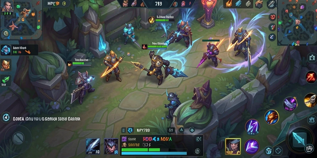 Tampilan gameplay MOBA yang intens di MVP789.