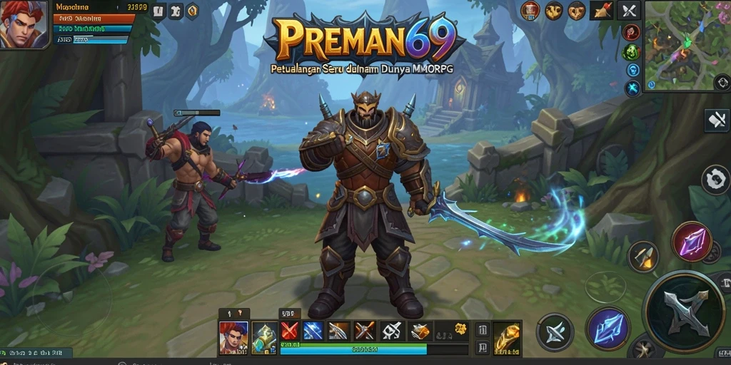 Tampilan gameplay seru dari PREMAN69 yang menampilkan aksi MMORPG.