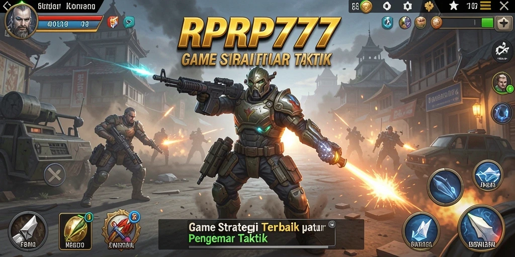 Tampilan gameplay RPRP777 dengan aksi strategi yang intens.